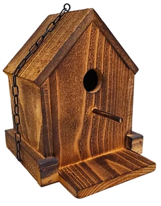 Handcrafted Wooden Birdhouse - Durable Outdoor Nesting Box | Family-Owned - Picture 1 of 6
