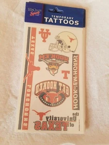 TEXAS LONGHORNS - NCAA - TEMPORÄRE TATTOOS 1 Blatt - KOSTENLOSER VERSAND - Bild 1 von 2