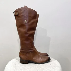 Sam Edelman Women’s 6.5 Penny Zip Back Tall Knee High Riding Boots Brown - Picture 1 of 12