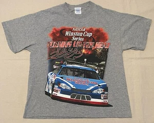 NASCAR Winston Cup Series 2003 Tour Mens Shirt Large Gray Double Side Vintage - Picture 1 of 20