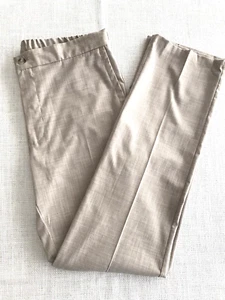 Hart Schaffner Marx Herren Hose Golf Stretch hellbraun modern vorne flach Größe 34x34 - Bild 1 von 6