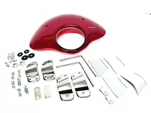 LAMBRETTA LI SERIE 3 E 4 DAL 1961 AL 1967 PARAVENTO A BOLLE ROSSO TRASPARENTE - Foto 1 di 6