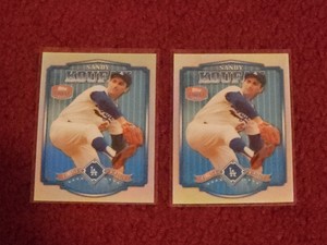 (2)2014 Topps Finest Sandy Koufax #FV-SK Dodgers FINEST VINTAGE Refractor Insert