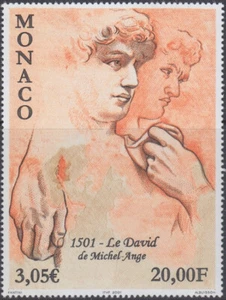 MONACO Sc # 2215 CPL MNH SINGLE of MICHELANGELO'S STATUE DAVID - Picture 1 of 1