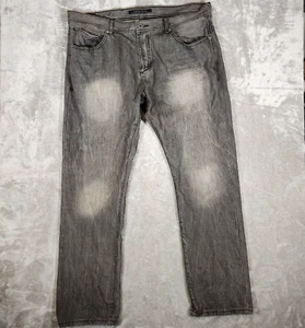 Pantalone denim Sean John Jeans uomo 42X34 grigio relaxed Marcus gamba dritta tasca - Foto 1 di 13