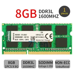 8GB (1X8GB) DDR3L PC3-12800S RAM Memory For Getac B300 G5 Fully Rugged Notebook - Picture 1 of 6