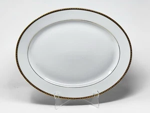 Tiffany und Co Goldband weiß Bone China große Servierplatte Limoges - Bild 1 von 4