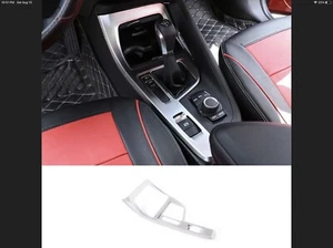 Para BMW X1 F48 2016-2022 Consola Plateada Mate Cambio de Marchas Marco Cubierta Borde 1 PIEZA - Imagen 1 de 4