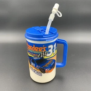 Vtg Hardees Racing Thermo Cup Nascar 31 Ward Burton 32 oz Mug Straw 1994 Whirley - Picture 1 of 12