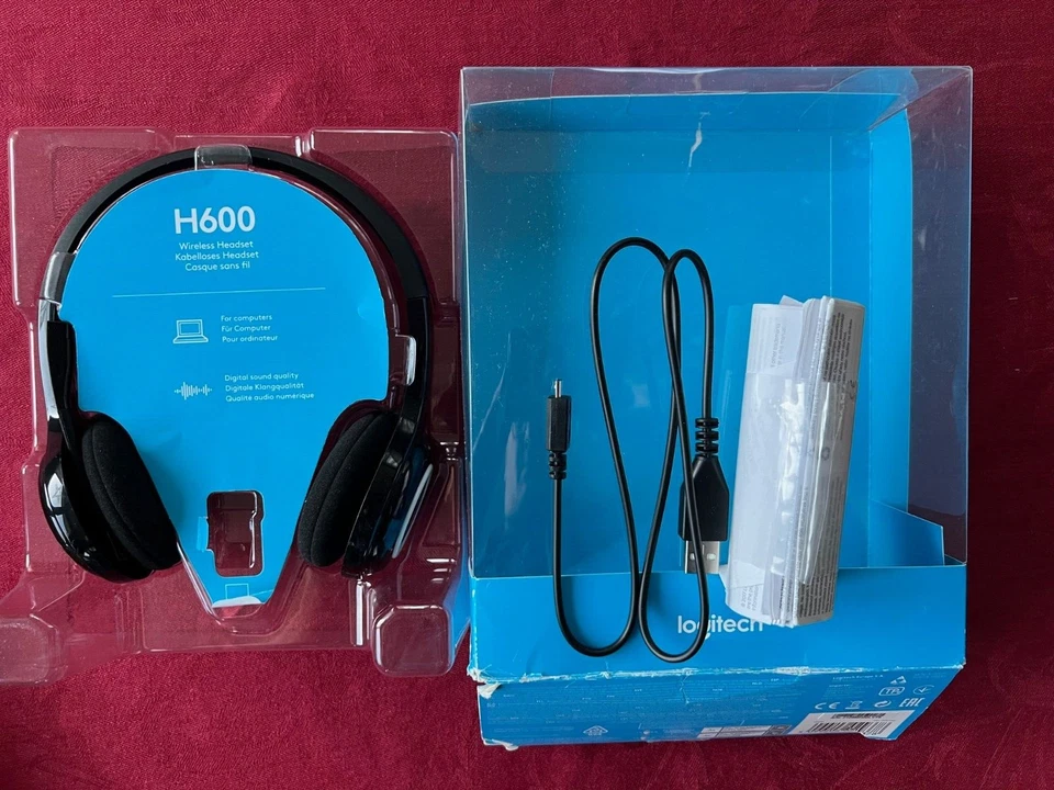 Logitech H600 Schwarz/Blau Kopfbügel Headset für PC - Bild 1 von 1