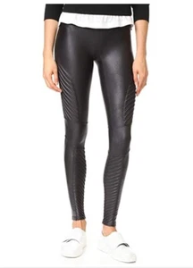 SPANX 20136R Fashion Women Slim Moto leather Leggings Stretchy Skinny Pants - Picture 1 of 4