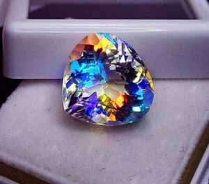 Piedras preciosas sueltas cuarzo místico forma pera 11,00 quilates certificadas con regalo gratis - Imagen 1 de 6