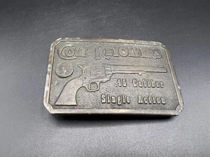 James Lind 1972 Belt Buckle Colt Revolvers .45 Caliber Single Action Metal - Picture 1 of 5