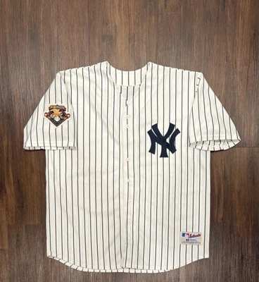 Camiseta deportiva auténtica de colección 2001 Derek Jeter #2 de los Yankees de Nueva York 11/09 Russell talla 48 Foto 1 de 4