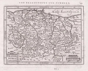 Brandeburgo e Pomerania Brandeburgo Pomerania Polonia Poland mappa mappa Mercatore 1651 - Foto 1 di 1