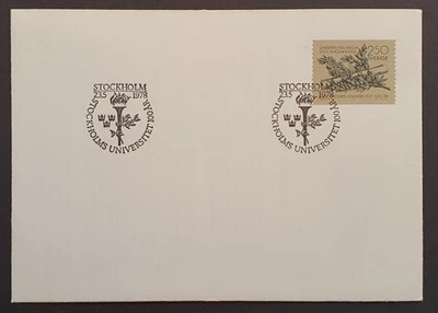 Sweden stamps 1978 Stockholm University Centenary First day cover - Imagem 1 de 2