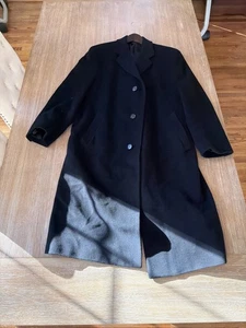 Brooks Brothers Wool Cashmere Charcoal Top Coat Mens Size 42R - Picture 1 of 8