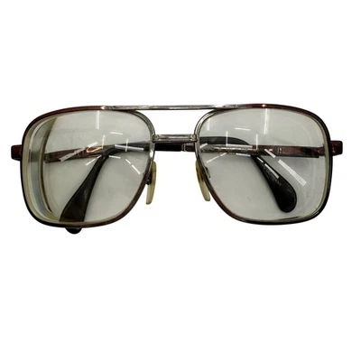 Armações de óculos masculinas vintage Menrad somente Alemanha aviador marrom metal 475-038 - Imagem 1 de 4