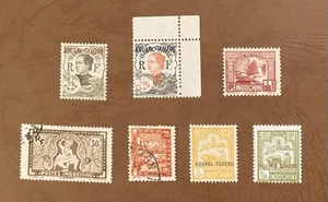 Lote de estampillas de Indochina (sin usar NH, HR, usadas), algunas sobreimpresión - Imagen 1 de 3