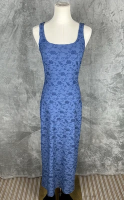 Vintage All That Jazz Maxi Floral Blue Dress 90s Y2k Whimsical Fairycore READ - Image 1 of 4