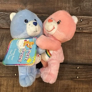 De colección 2002 Care Bear Cuddle Pairs Grumpy & Cheer Bears 7” con etiquetas de peluche - Imagen 1 de 10