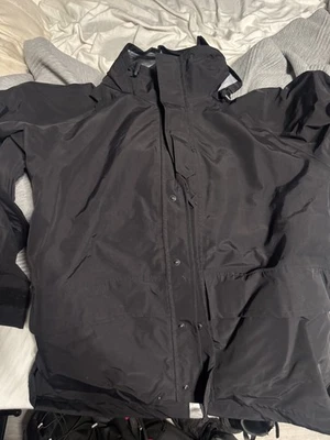 Tru Spec Mens Black H20 Proof VPO 074937 Zip Snap Hooded Tactile Jacket Parka S - Image 1 of 2