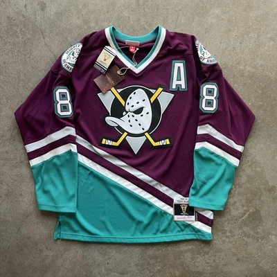 Футболка Mitchell & Ness Anaheim Mighty Ducks Teemu Selanne НХЛ синяя линия размер L - Изображение 1 из 4