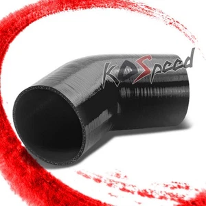 3.25" 3-PLY 45�TURBO/INTERCOOLER/INTAKE/PIPING SILICONE COUPLER HOSE/TUBE BLACK - Bild 1 von 1