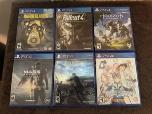 PS4 6 Game Lot Final Fantasy, Horizon, Fallout, Mass Effect, Tales, Borderlands - Picture 1 of 6