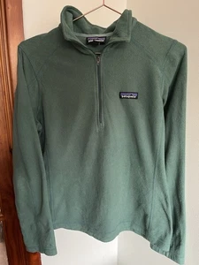 Patagonia Light Green Quarter Zip Fleece S/8 - Picture 1 of 6