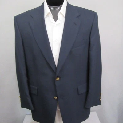 Jack Nicklaus Mens Classic Blue Blazer 42S Gold Button Single Vent - Image 1 of 4