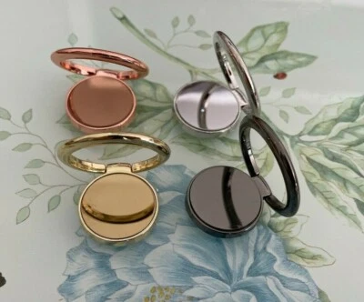 360 Rotating Cell Phone Ring Stand Holder iPhone Galaxy Android-New Round Metal  - Image 1 of 4
