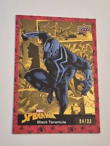 TARANTOLA NERA 2024 Upper Deck Marvel Spider-Man #34 GOLD FOIL 04/33 - Foto 1 di 5