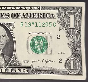 December 5, 1971 Birthday Note Fancy Serial Number One Dollar Bill - Picture 1 of 3