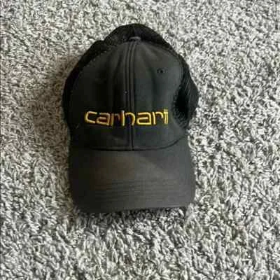 VTG Carhartt Hat Ball Cap Snapback Spell Out Logo Trucker Mesh Back Work Casual - Imagem 1 de 4