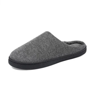 Mens Winter Indoor/Outdoor Slippers Comfort Fuzzy Plush Lining House Shoes - Picture 1 of 4