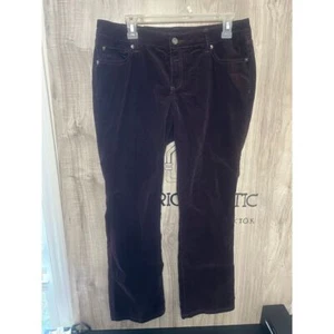 Women's Apt 9 Corduroy Casual Pants Modern Fit Dark burgundy Size 12P - Picture 1 of 10