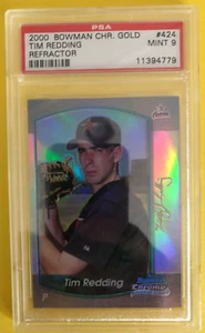 Tim Redding 2000 Bowman Chrome Gold Refractor #424 Rookie RC PSA 9 - Picture 1 of 2