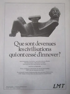 12/1974 PUB LMT PRÄKOLUMBIANISCHE ZIVILISATION STATUETTE GOTT REGEN REGEN FRANZÖSISCHE ANZEIGE - Bild 1 von 1