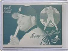 1/1 GARY SHEFFIELD 2000 PACIFIC AURORA CARD 76 PRINTING PLATE LOS ANGLES DODGERS
