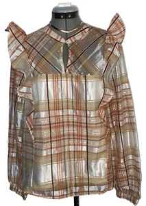 Anthropologie Current Air Top Talla L A través del pecho 21,5” L 26” Forrado. 11% seda - Imagen 1 de 11