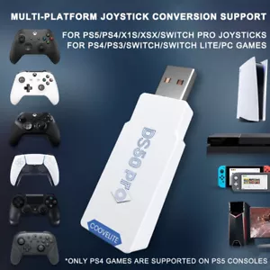 USB Adapter For PS5/PS4 Joystick Bluetooth Controller Adapter Xbox PC Gamepad - Picture 1 of 5