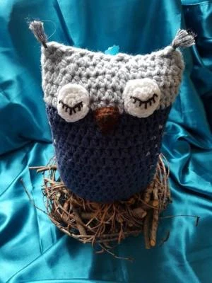 Eulenkissen -  Kissen -  Dekokissen -  Sofakissen -  Eule - Handarbeit - Bild 1 von 4