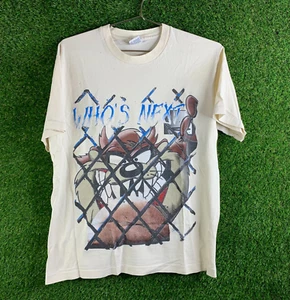 VTG 1997 Tasmanian Devil Taz Who's Next Bball Looney Tunes Graphic Shirt USA L - Picture 1 of 11