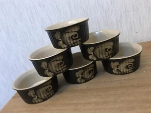 6 Vintage Denby BAKEWELL Ramekin Souffle Bowls Dishes 3.5 inch Diameter VGC - Picture 1 of 9