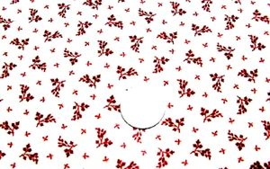 MODA FABRICS #44266 14 CRANBERRIES & CREAM  SMALL RED  FLORAL ON A CREAM  BTY - Picture 1 of 1