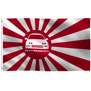3x5 Foot Integra Japanese Rising Sun JDM Flag Banner - Wall Yard or Garage Decor - Picture 1 of 5
