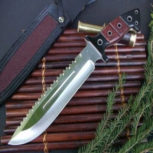 Handmade 14" D2steel Tracker Knife With Leather Sheath 50% Discount - Picture 1 of 1