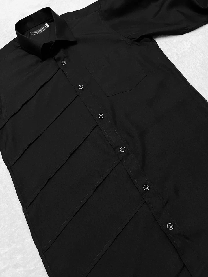 Stylish Long Sleeve Casual Business Shirt Exclusive Black Shirt - Image 1 of 4
