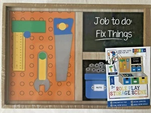 Horizon Group Role Play Storage Scene Wooden Tool Box Ages 3+ - Picture 1 of 4